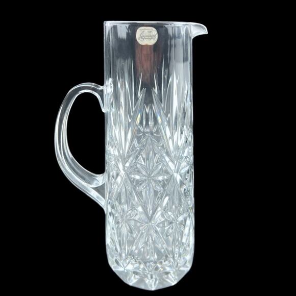 Vintage Cristal d'Arques France Mid Century Crystal Cocktail Pitcher Barware NEW - Picture 3 of 9